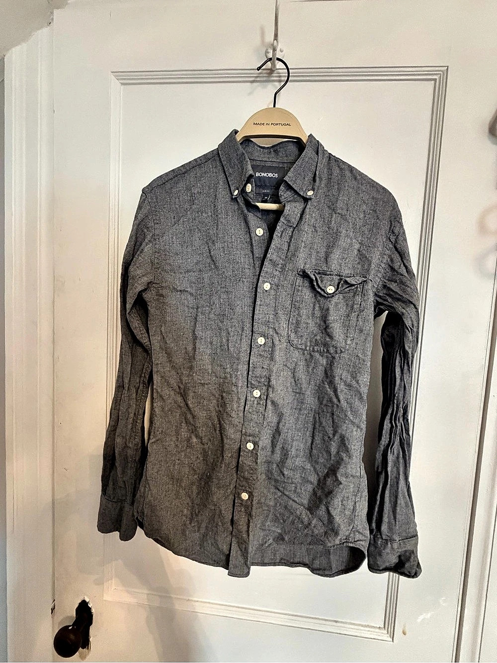 Bonobos Everyday Slim Fit Stretch Cotton Chambray Button-Down Shirt Chambray